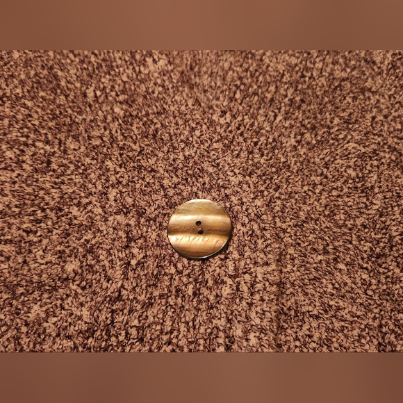 Women's Cambridge Dry Goods Plush Knit Snap Closure Brown Cardigan - Picture 2 of 6